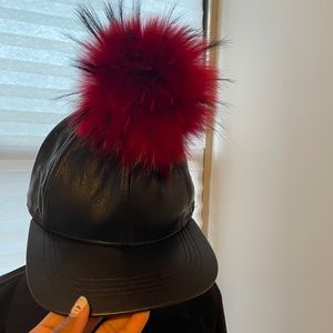 Duckie Confetti Real Pom Fur Hat